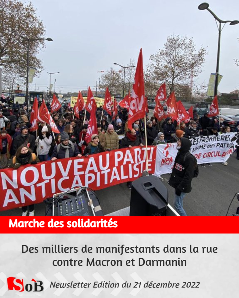 Marche des solidarités : des milliers de manifestants dans la rue contre Macron et Darmanin