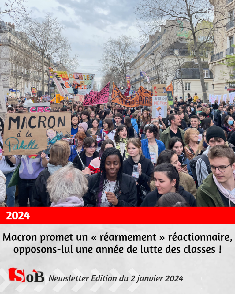 2024 : Macron promet un « réarmement » réactionnaire, opposons-lui une année de lutte des classes !