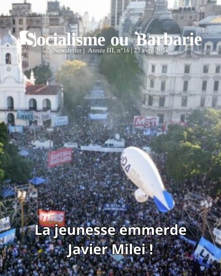 La jeunesse emmerde Javier Milei ! Newsletter SoB