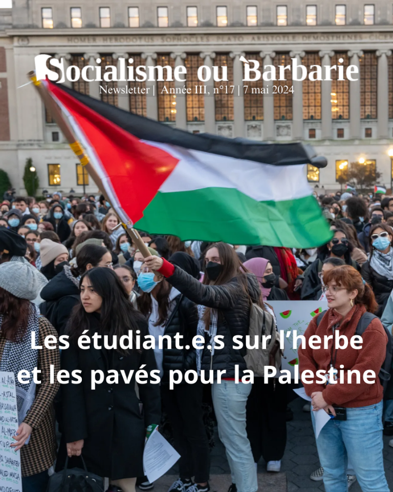Les étudiant.e.s sur l’herbe et les pavés pour la Palestine | Newsletter SoB