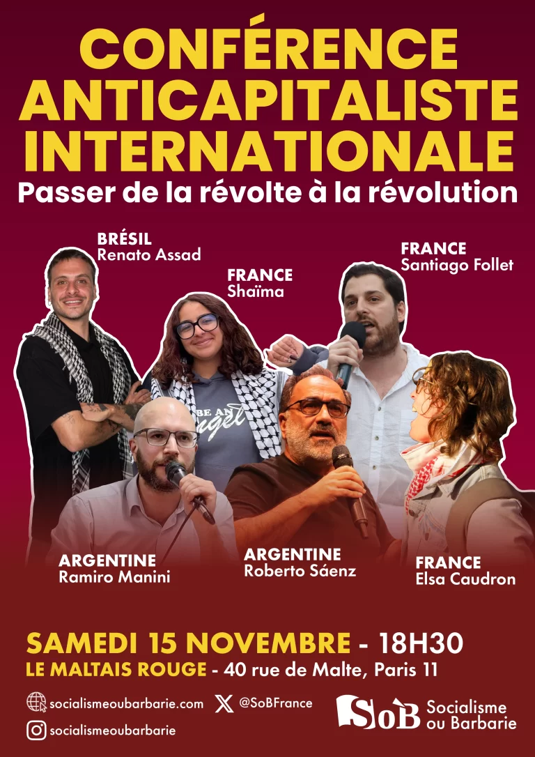 Socialisme ou Barbarie tiendra sa première Conférence Anticapitaliste Internationale à Paris
