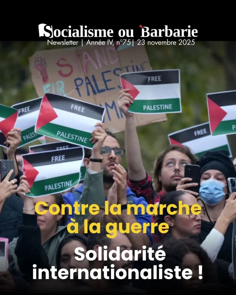 Contre la marche à la guerre, solidarité internationaliste !