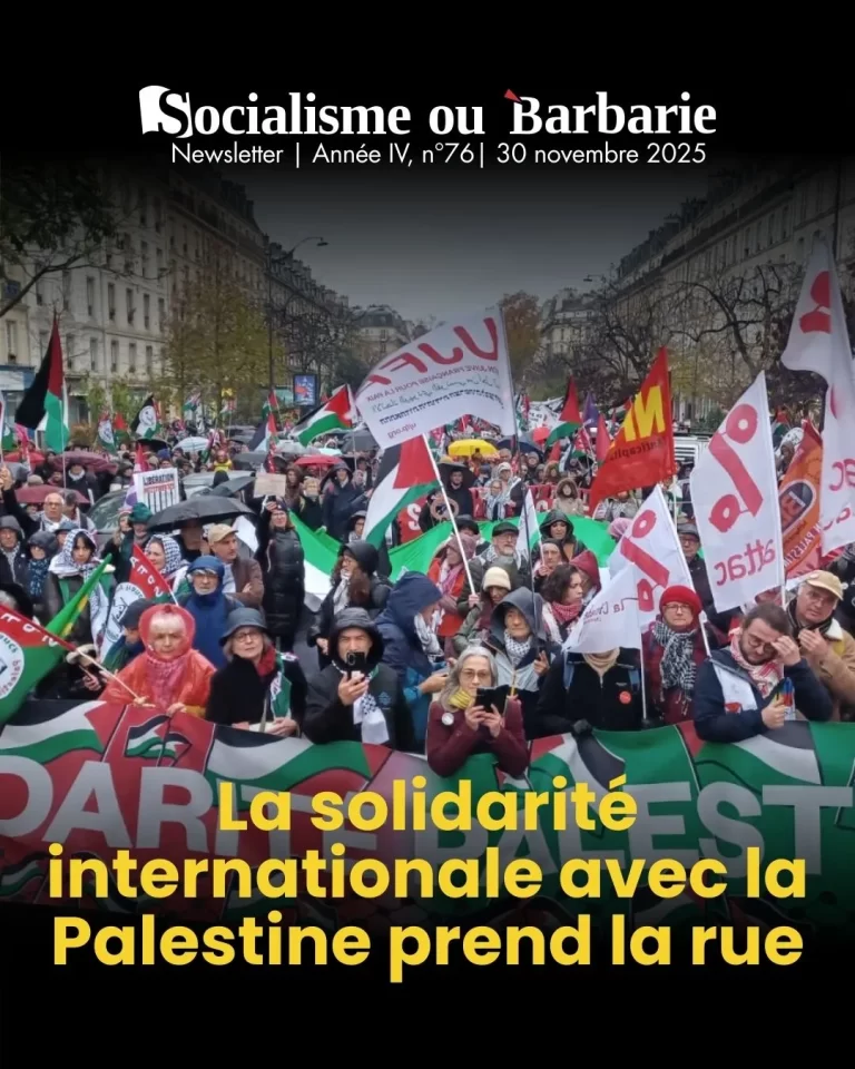 La solidarité internationale avec la Palestine prend la rue