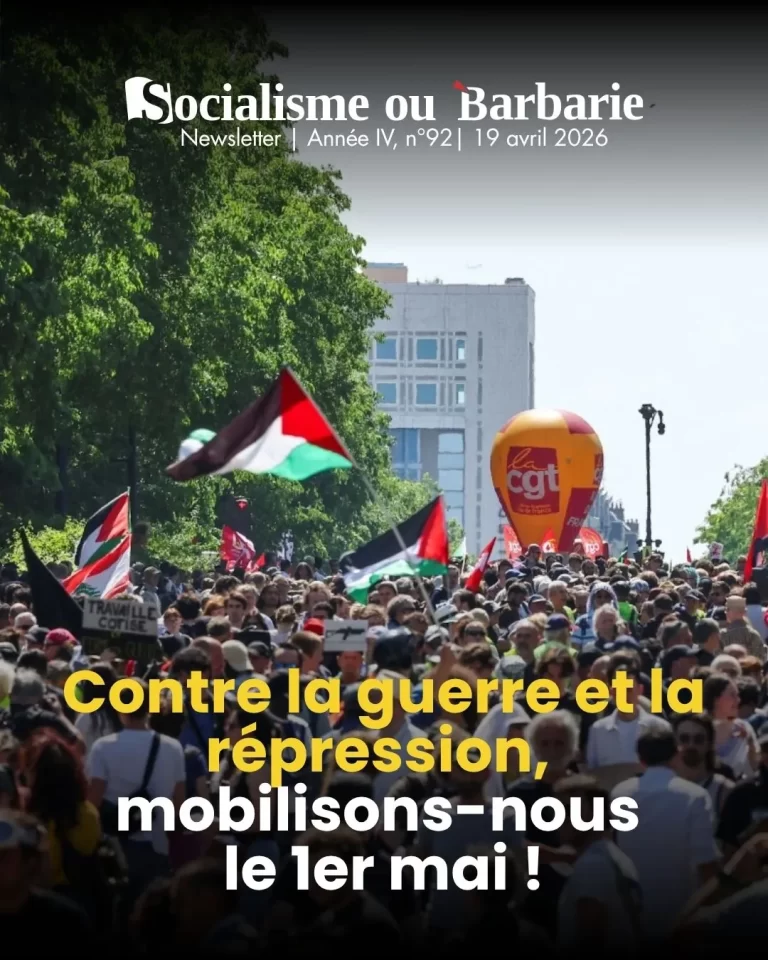 Contre la guerre et la répression, mobilisons-nous le 1er mai !
